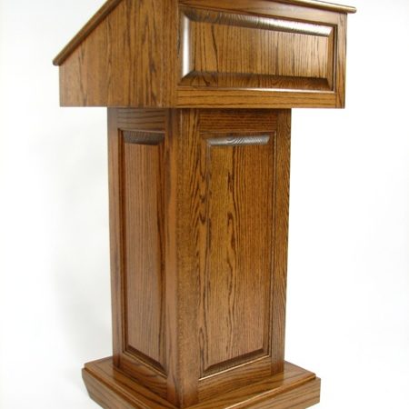 CLR235-O-DW Counselor Oak with Dark Walnut Stain Front Side