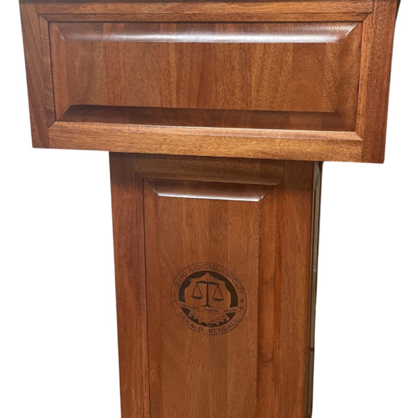 CLR235-M-EC Counselor Mahogany with English Chestnut Stain and engraved Mid Section