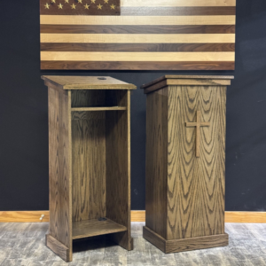 Assistant™ Portable Pedestal Oak Wood Podium