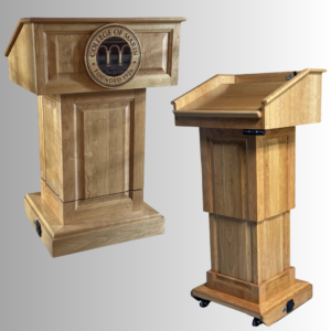 Counselor Solid Wood Podium Lectern height adjustable