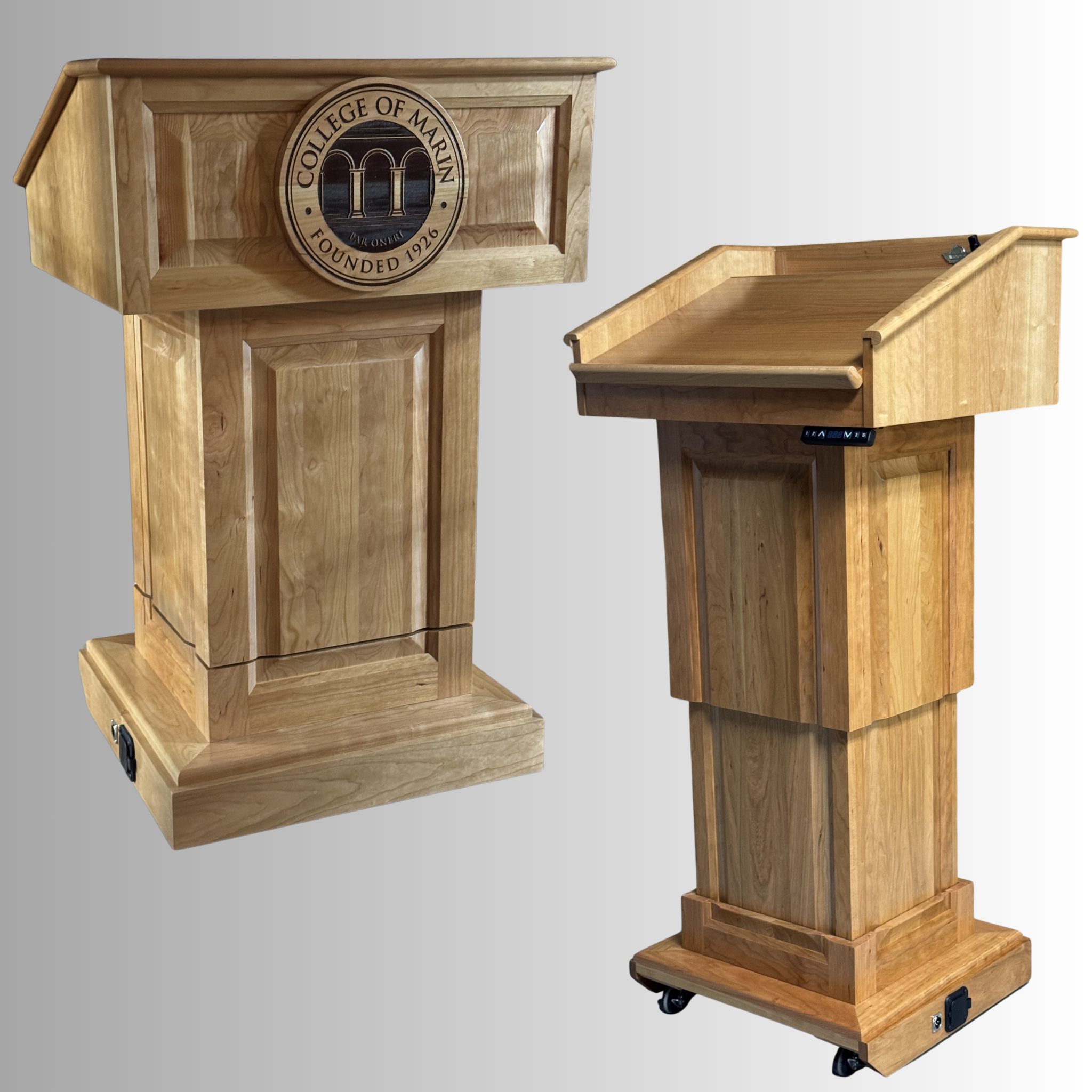Counselor Solid Wood Podium Lectern height adjustable
