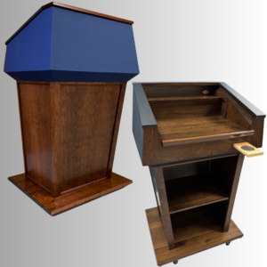 Large Presidential Podium with Storage Front and Back