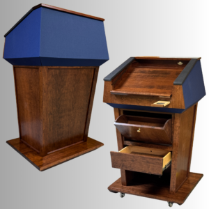 Large Presidential Podium with Storage Front and Back