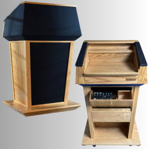 Presidential Plus Evolution podium solid wood with built-in sound system and microphone