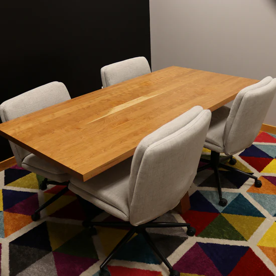 Rectangle Luxury Solid Cherry Wood Top Table – Handcrafted Executive Office Table - Image 4
