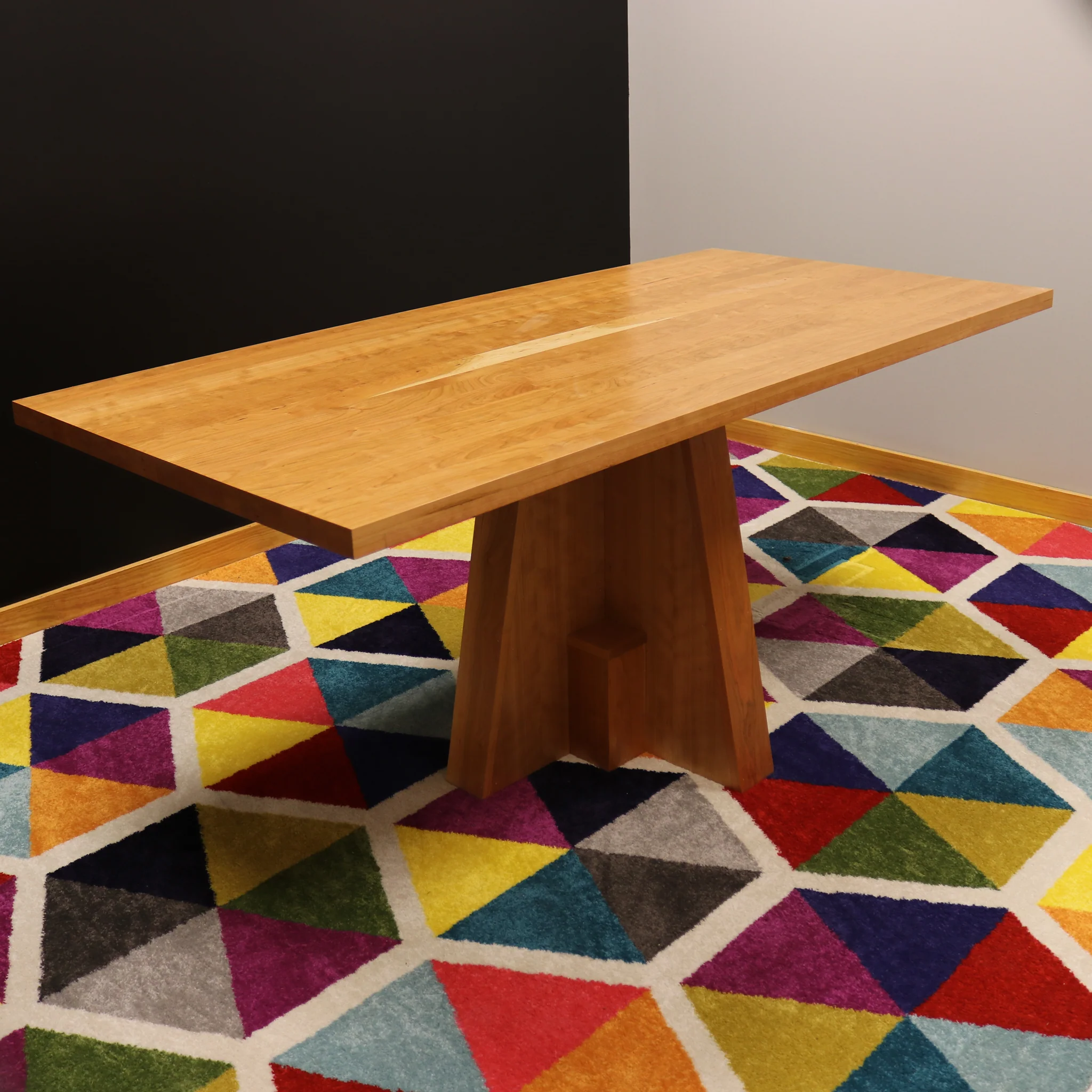 Rectangle Luxury Solid Cherry Wood Top Table - Handcrafted Executive Office Table