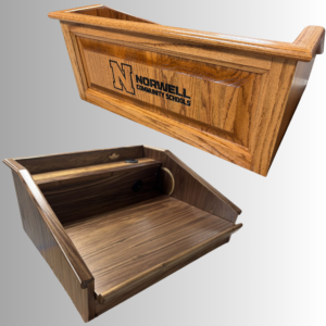 CLR235-TT Counselor Tabletop Lectern Engraving Front and Back