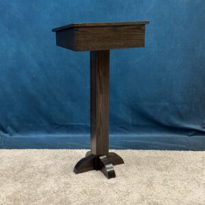 Pedestal Speaker's Stand Oak - Ebony Stain QUICK SHIP