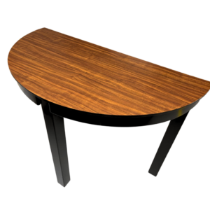 Mocha Half-Round Table | Premium Laminate Top with Black Legs