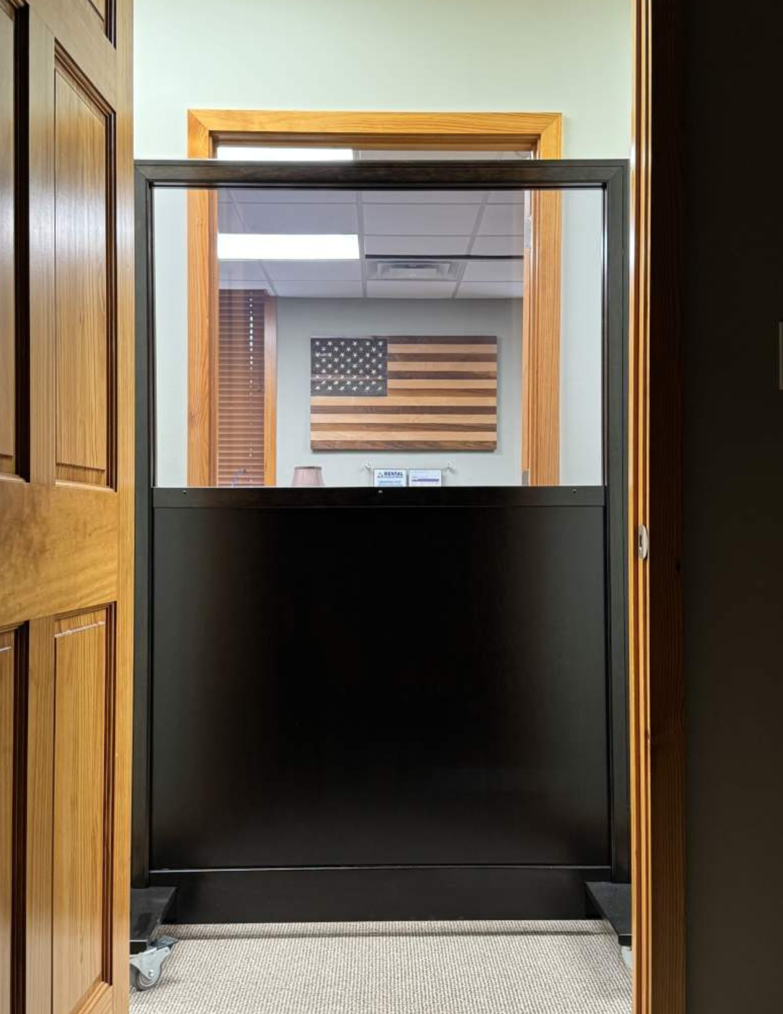 Mobile Ballistic Panel in Doorway