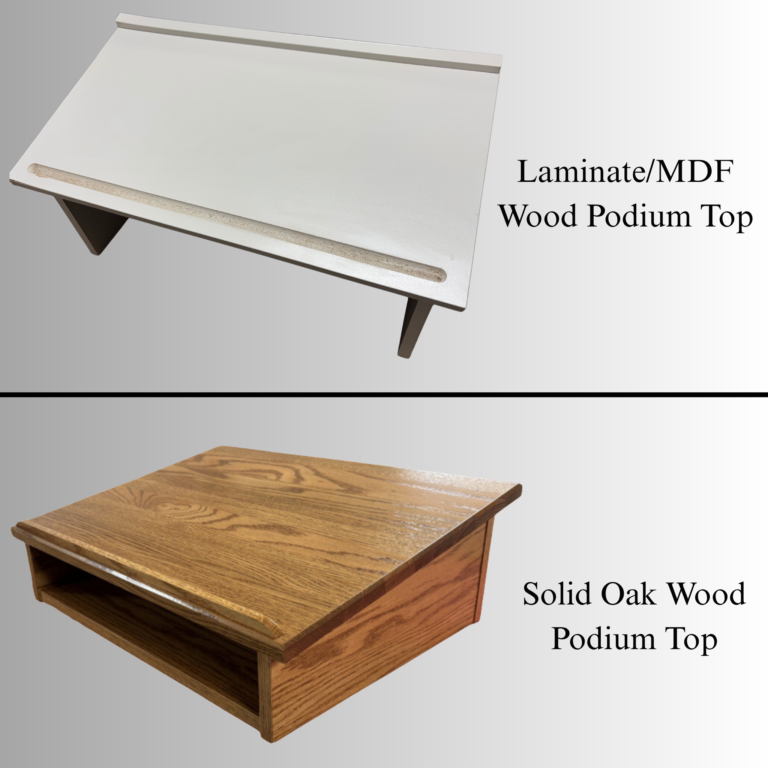 MDF vs solid wood podium top